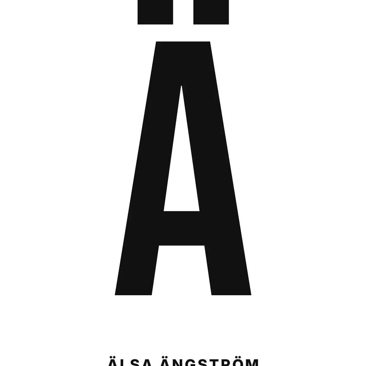 Plakat - Ä – Personlig bokstavplakat med egen tekst