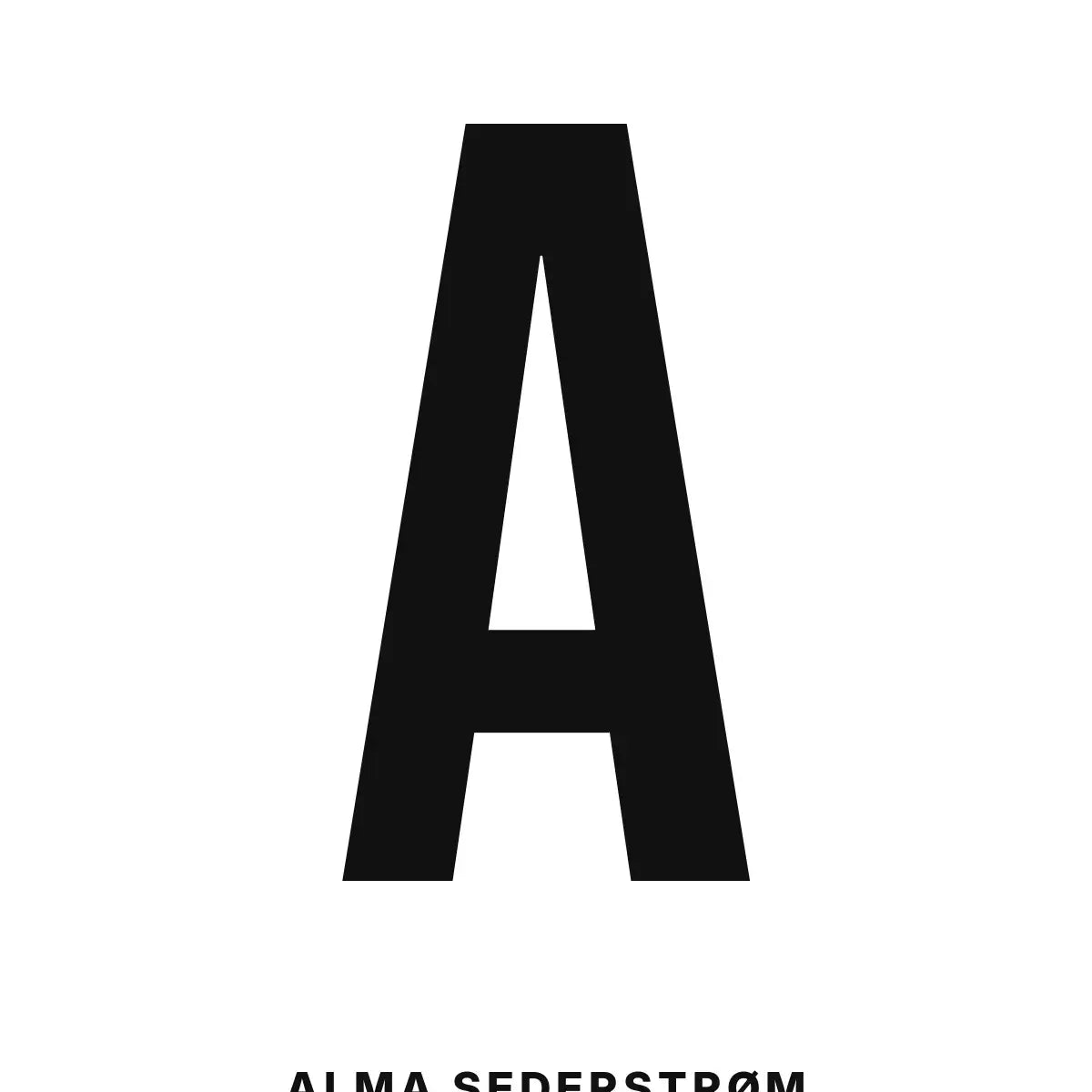 Plakat - A – Personlig bokstavplakat med egen tekst