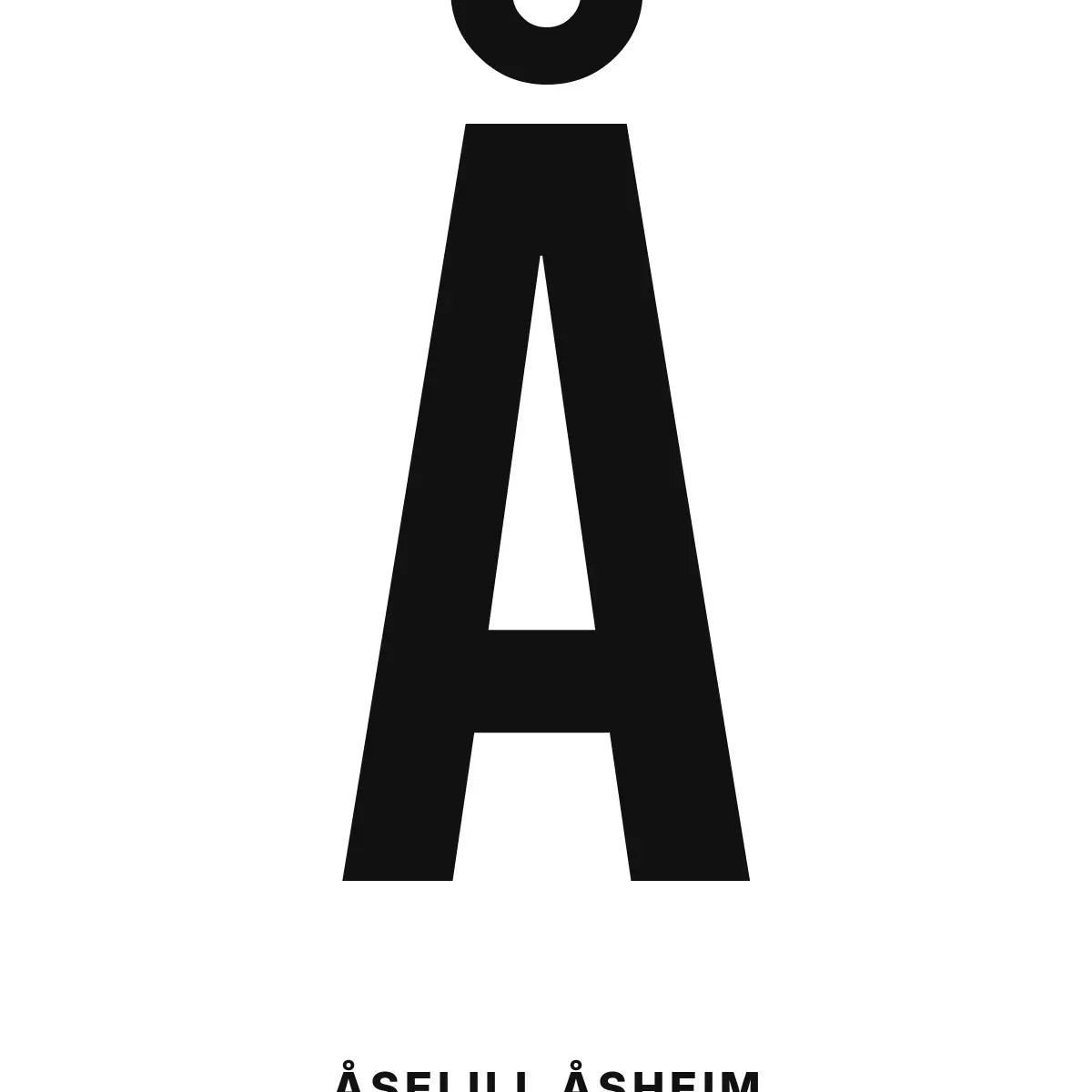 Plakat - Å – Personlig bokstavplakat med egen tekst