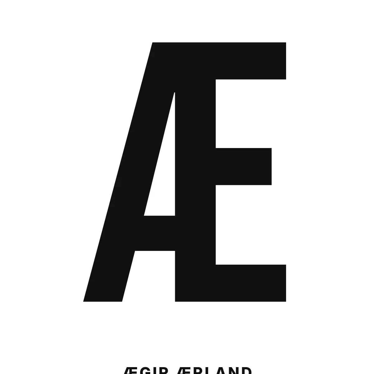 Plakat - Æ – Personlig bokstavplakat med egen tekst