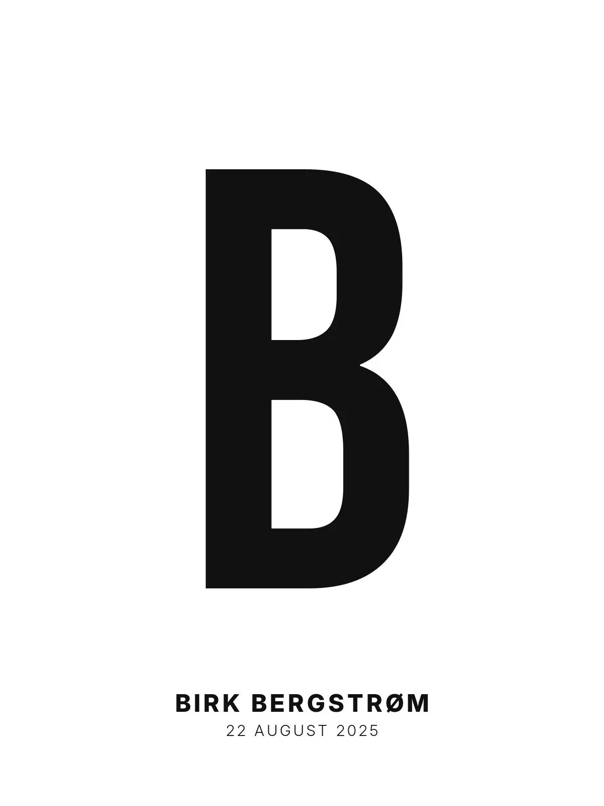 Plakat - B – Personlig bokstavplakat med egen tekst