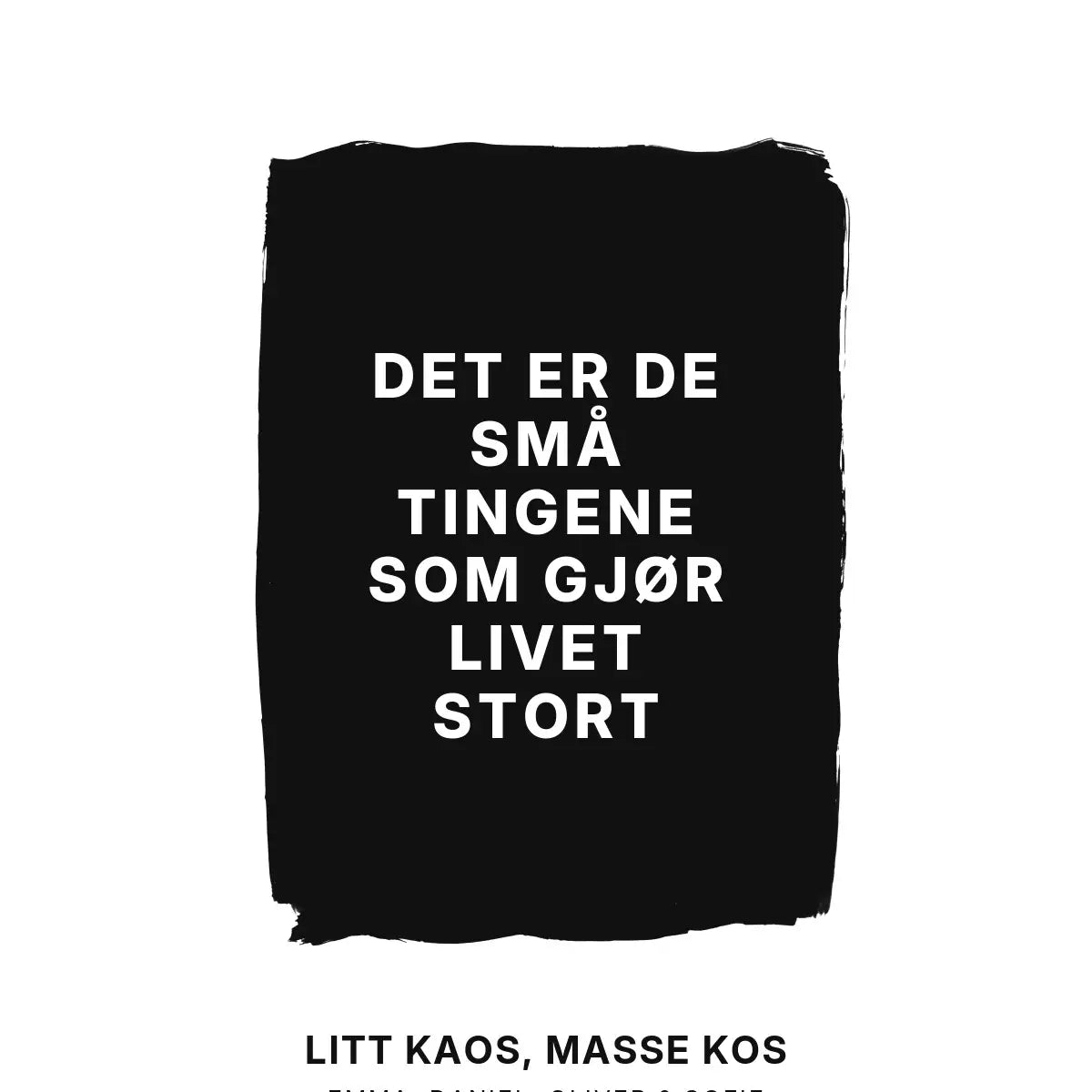 Plakat - De små tingene