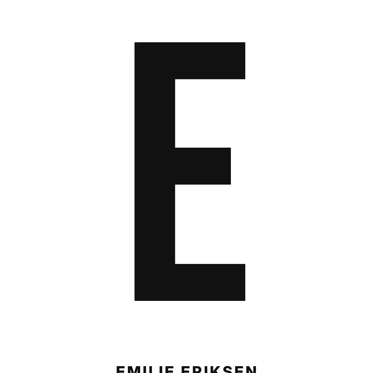 Plakat - E – Personlig bokstavplakat med egen tekst