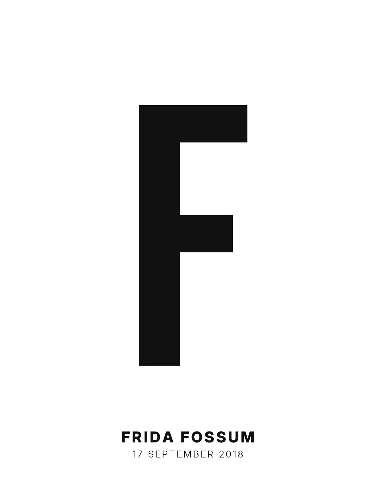 Plakat - F – Personlig bokstavplakat med egen tekst