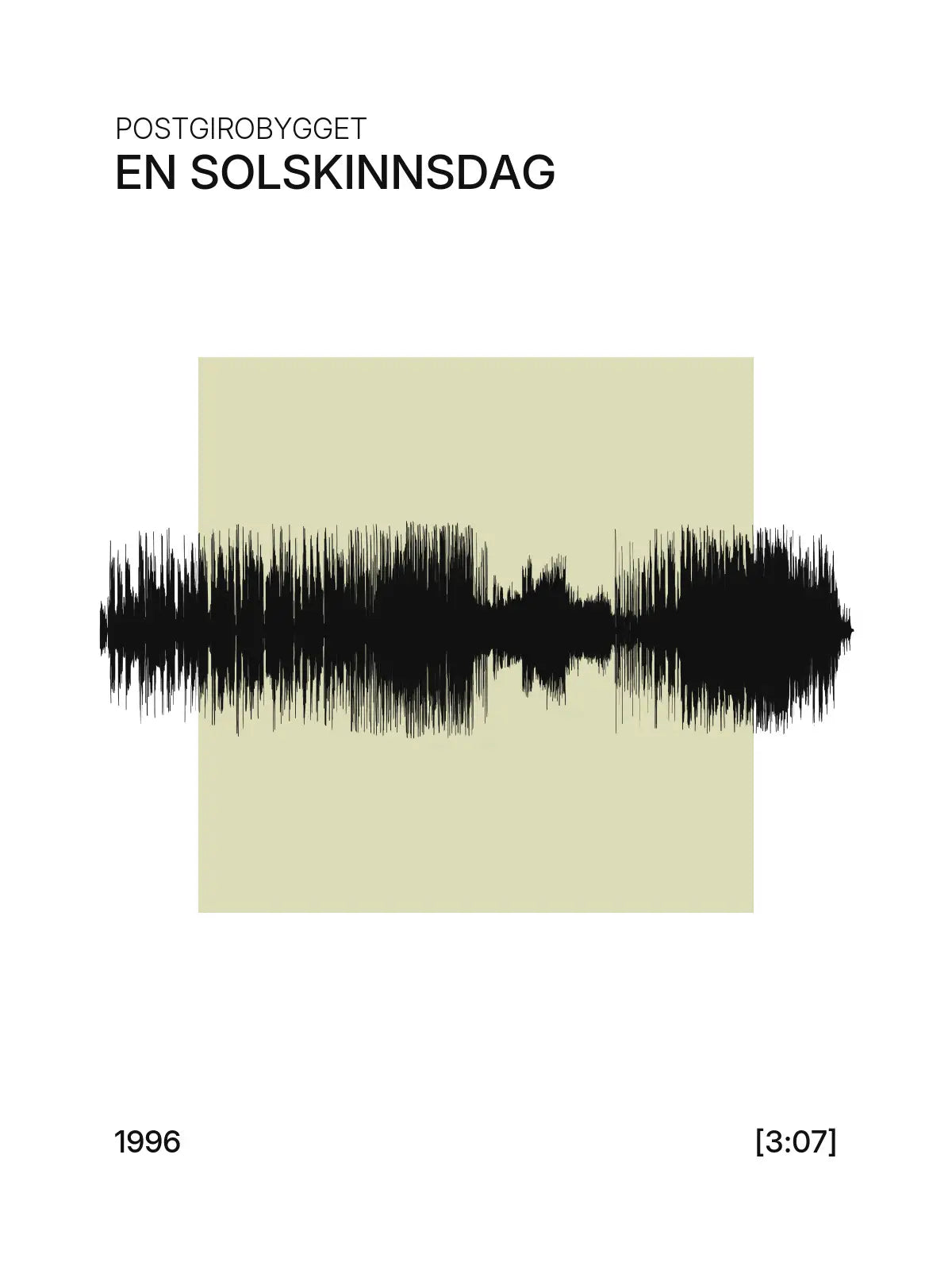 Plakat - Grønn musikkplakat – Din favorittlåt