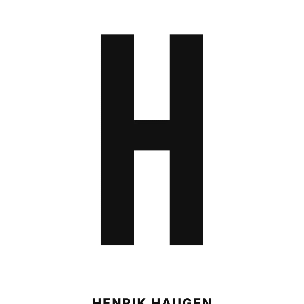Plakat - H – Personlig bokstavplakat med egen tekst