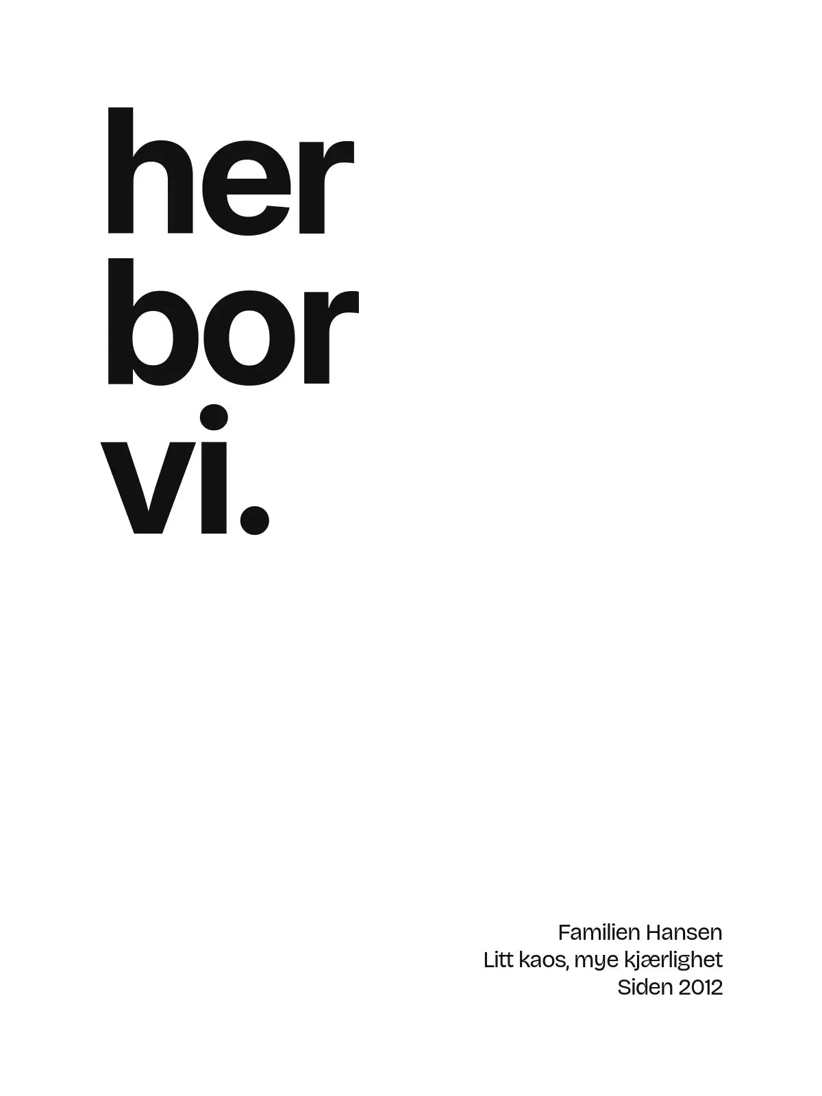 Plakat - Her bor vi