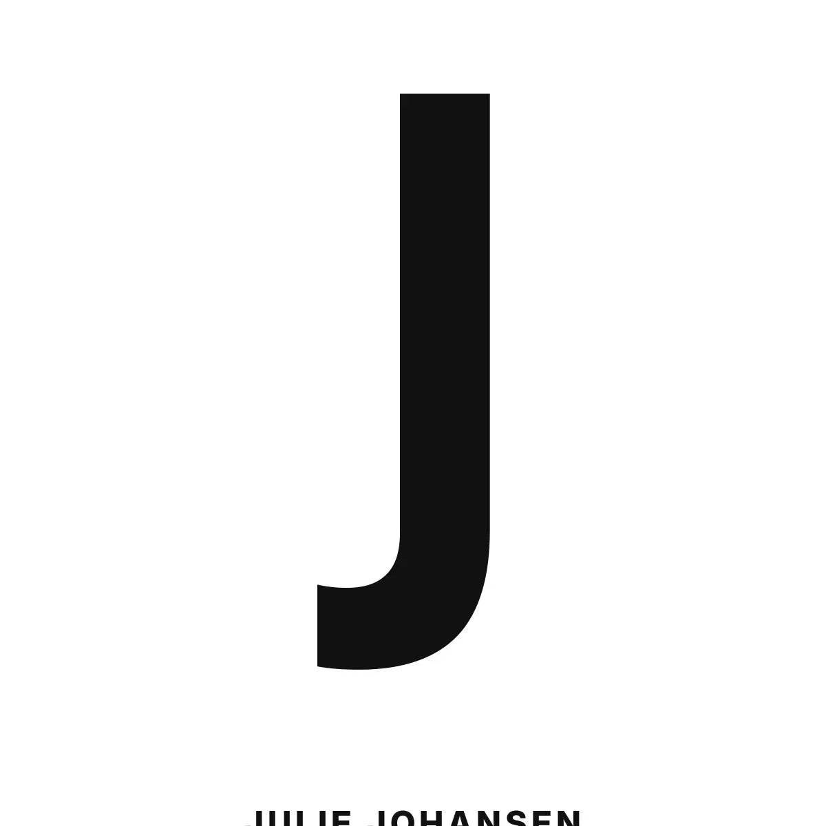 Plakat - J – Personlig bokstavplakat med egen tekst