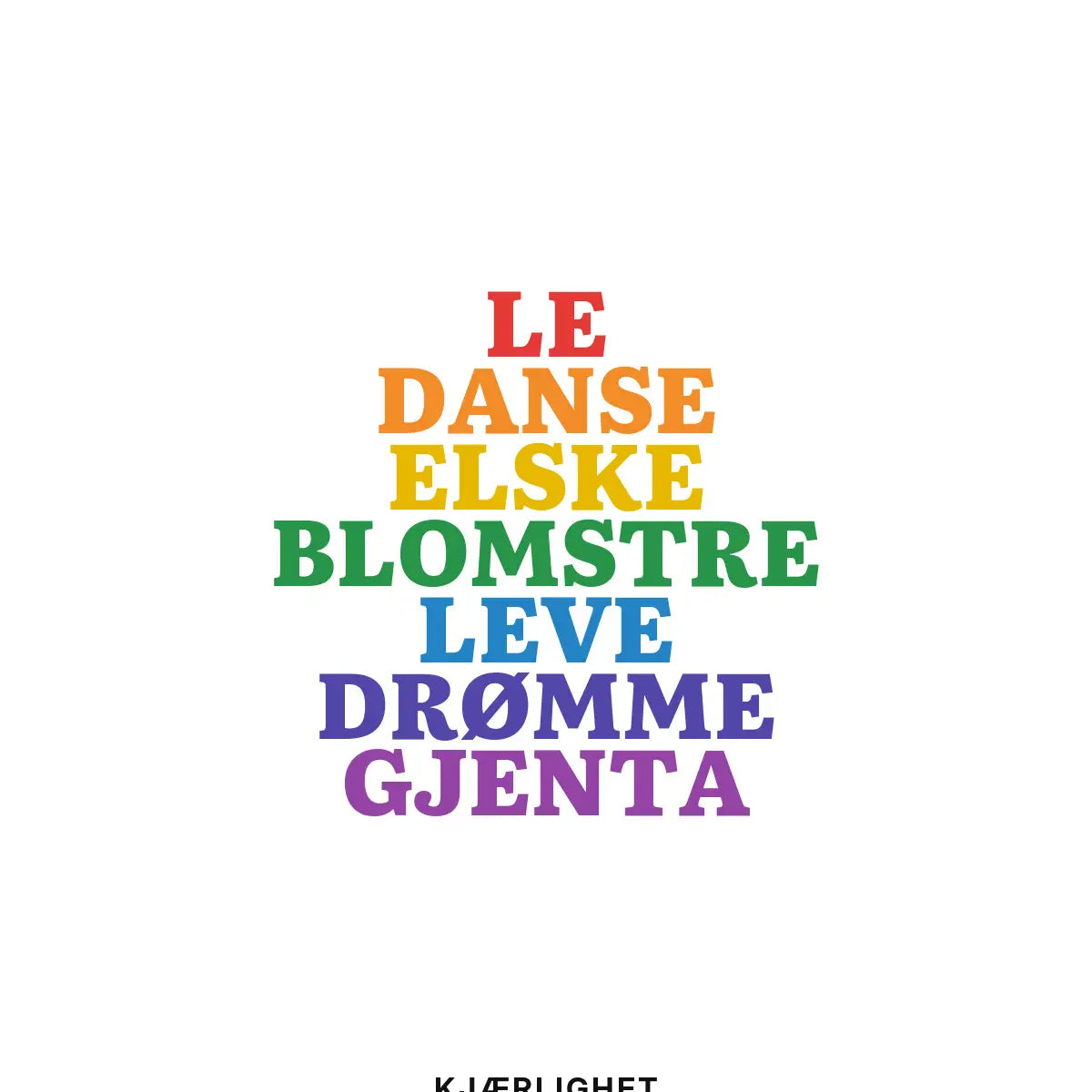 Plakat - Love is Love – Personlig regnbueplakat