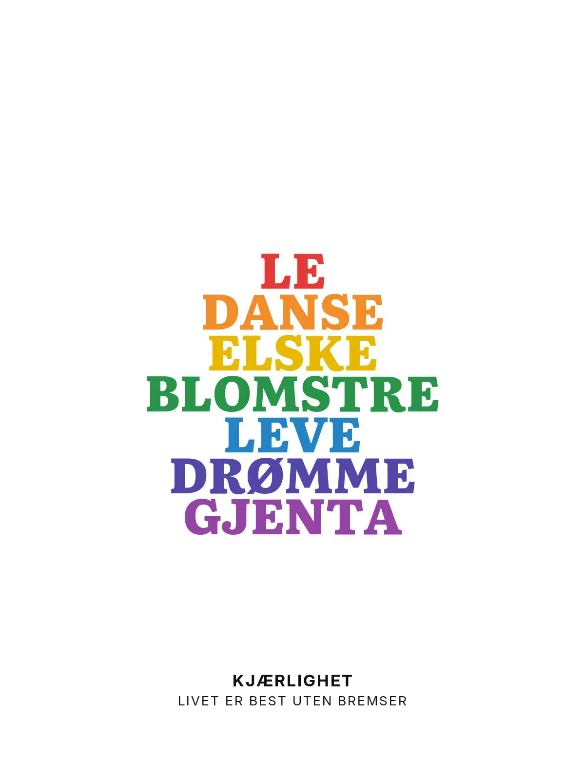 Plakat - Love is Love – Personlig regnbueplakat