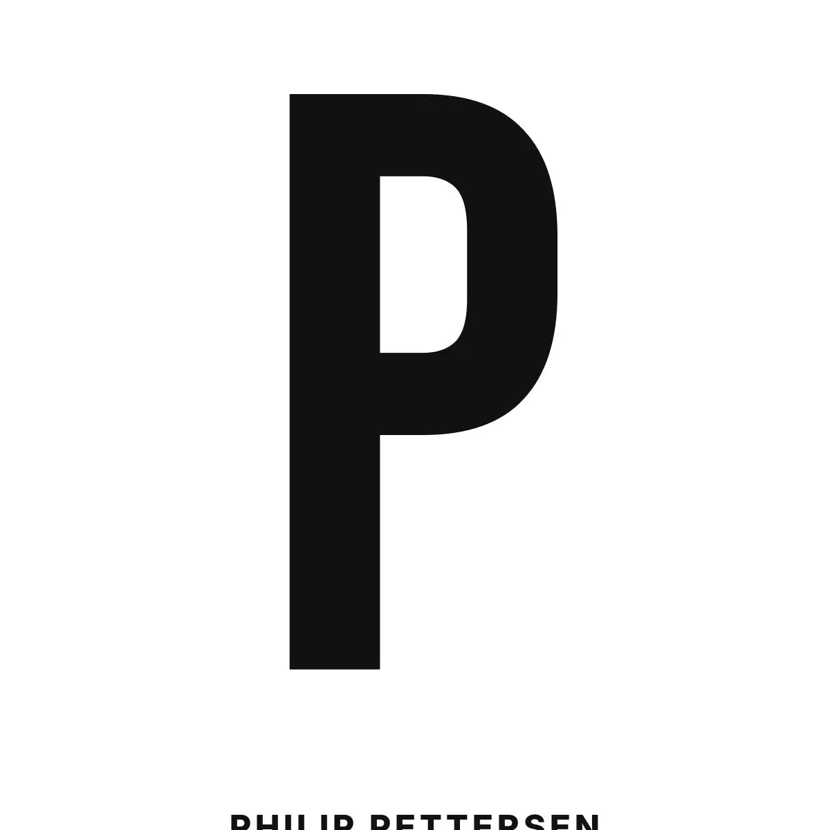 Plakat - P – Personlig bokstavplakat med egen tekst