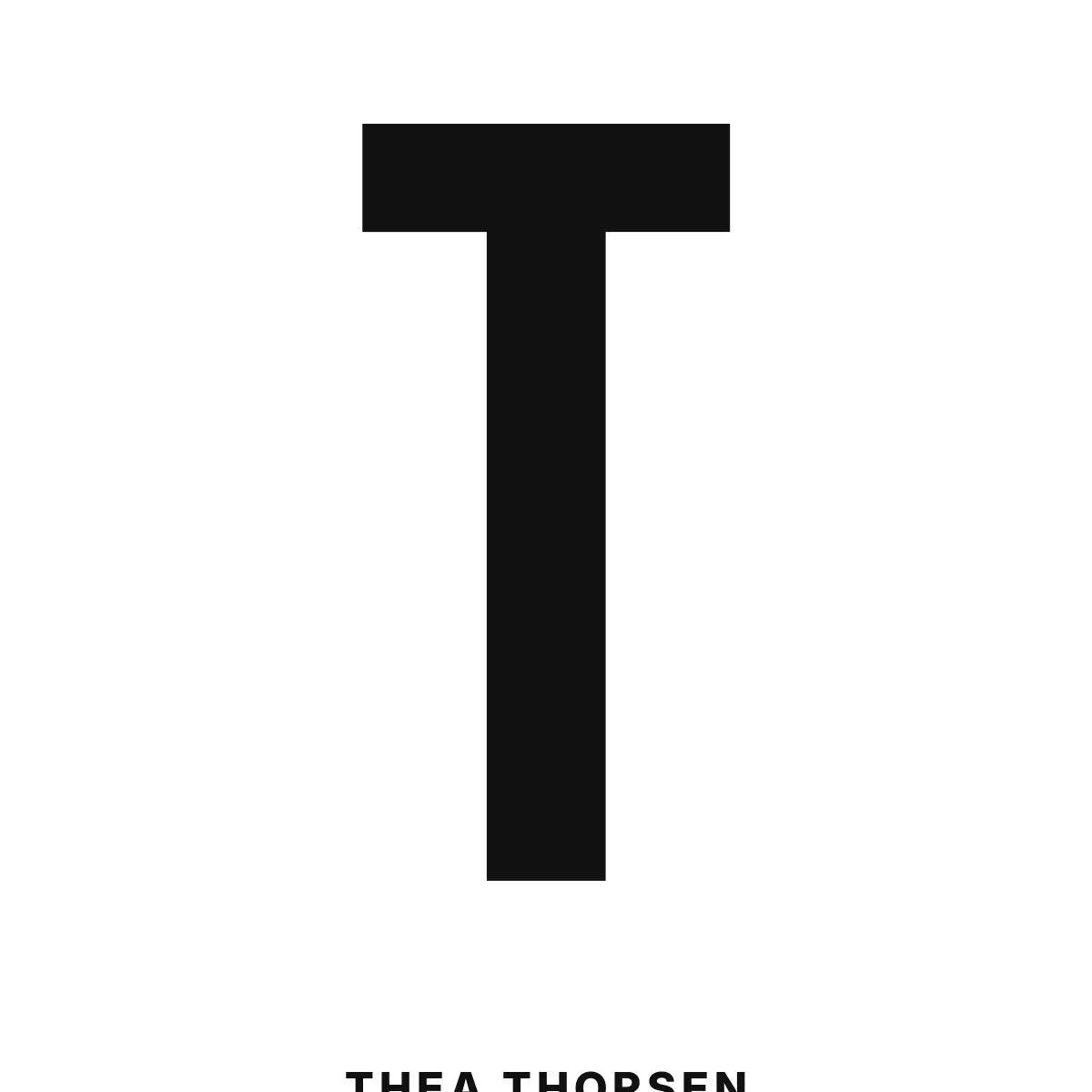 Plakat - T – Personlig bokstavplakat med egen tekst