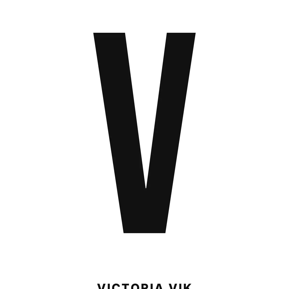 Plakat - V – Personlig bokstavplakat med egen tekst