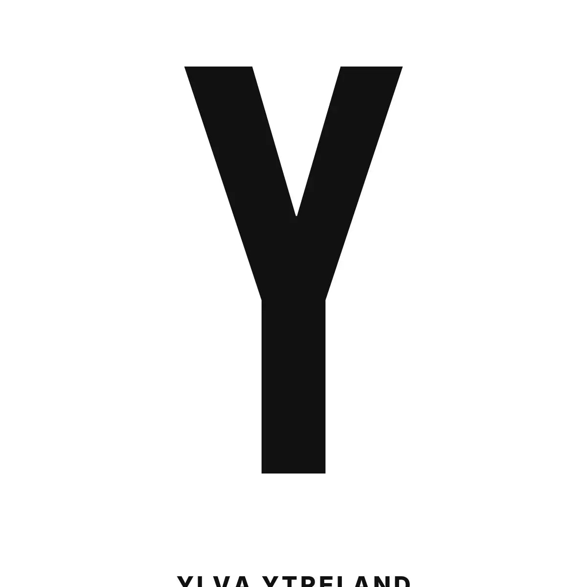 Plakat - Y – Personlig bokstavplakat med egen tekst