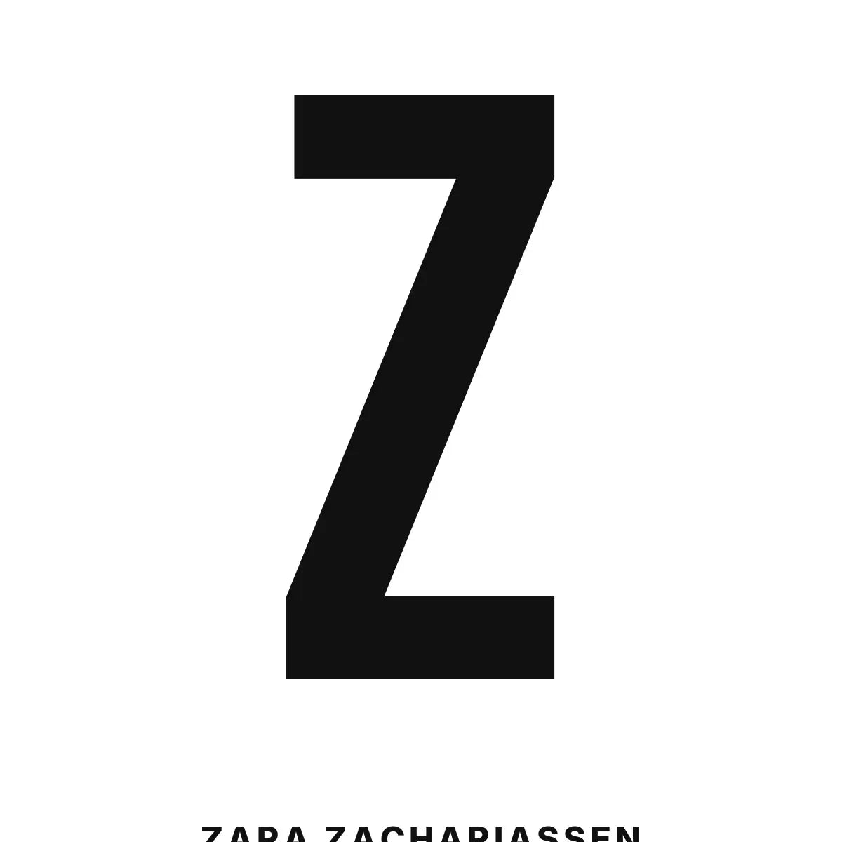 Plakat - Z – Personlig bokstavplakat med egen tekst