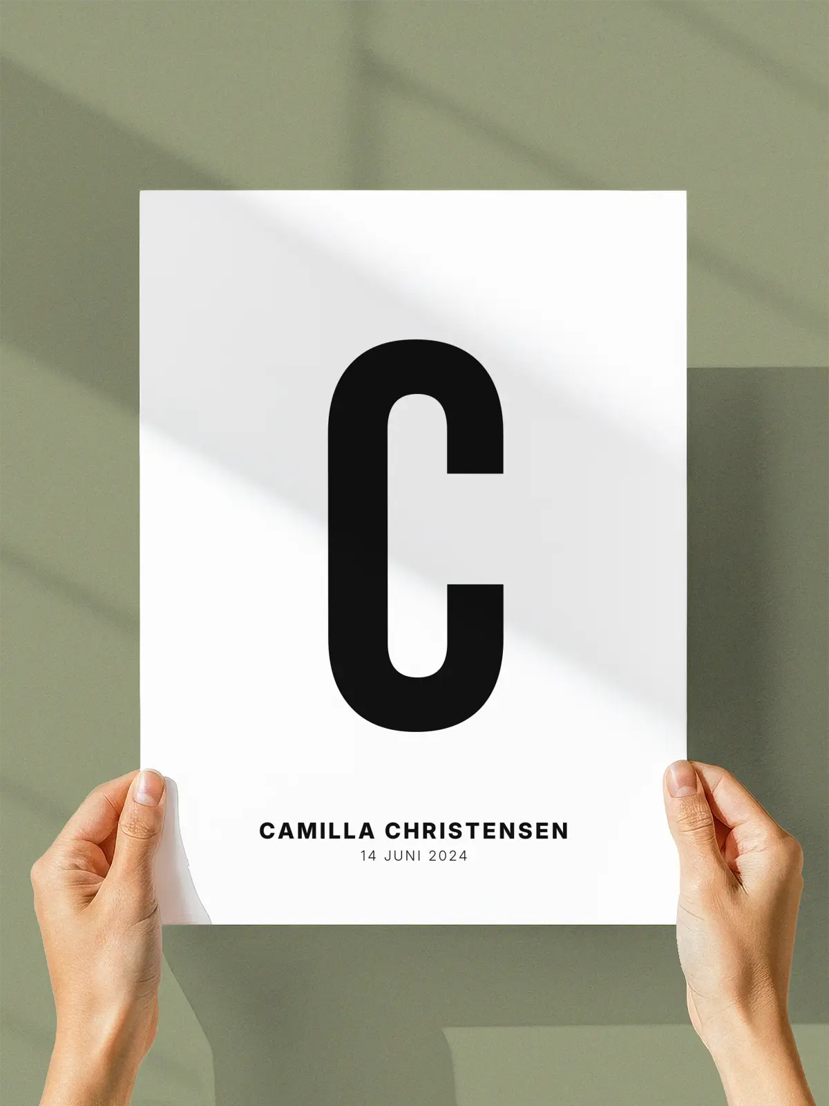 C – Personlig bokstavplakat med egen tekst