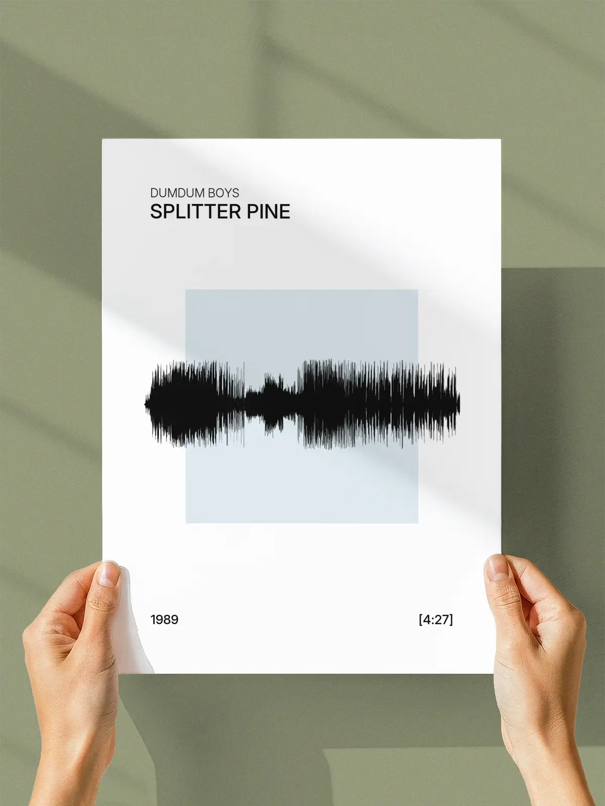 Personlig musikkplakat – Favorittsang med lydbølge
