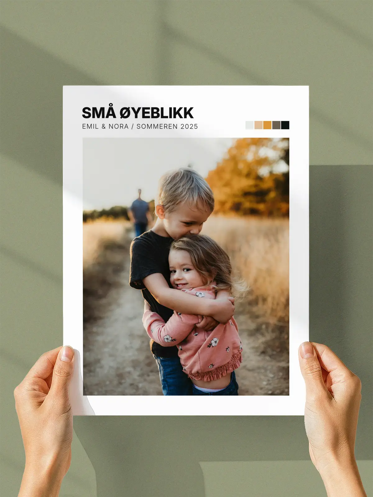 Familieplakat med eget bilde