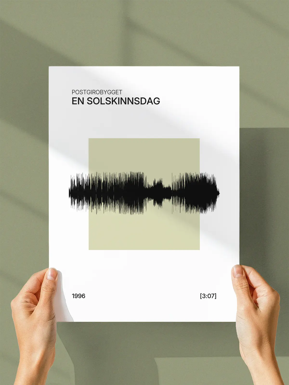 Grønn musikkplakat – Din favorittlåt