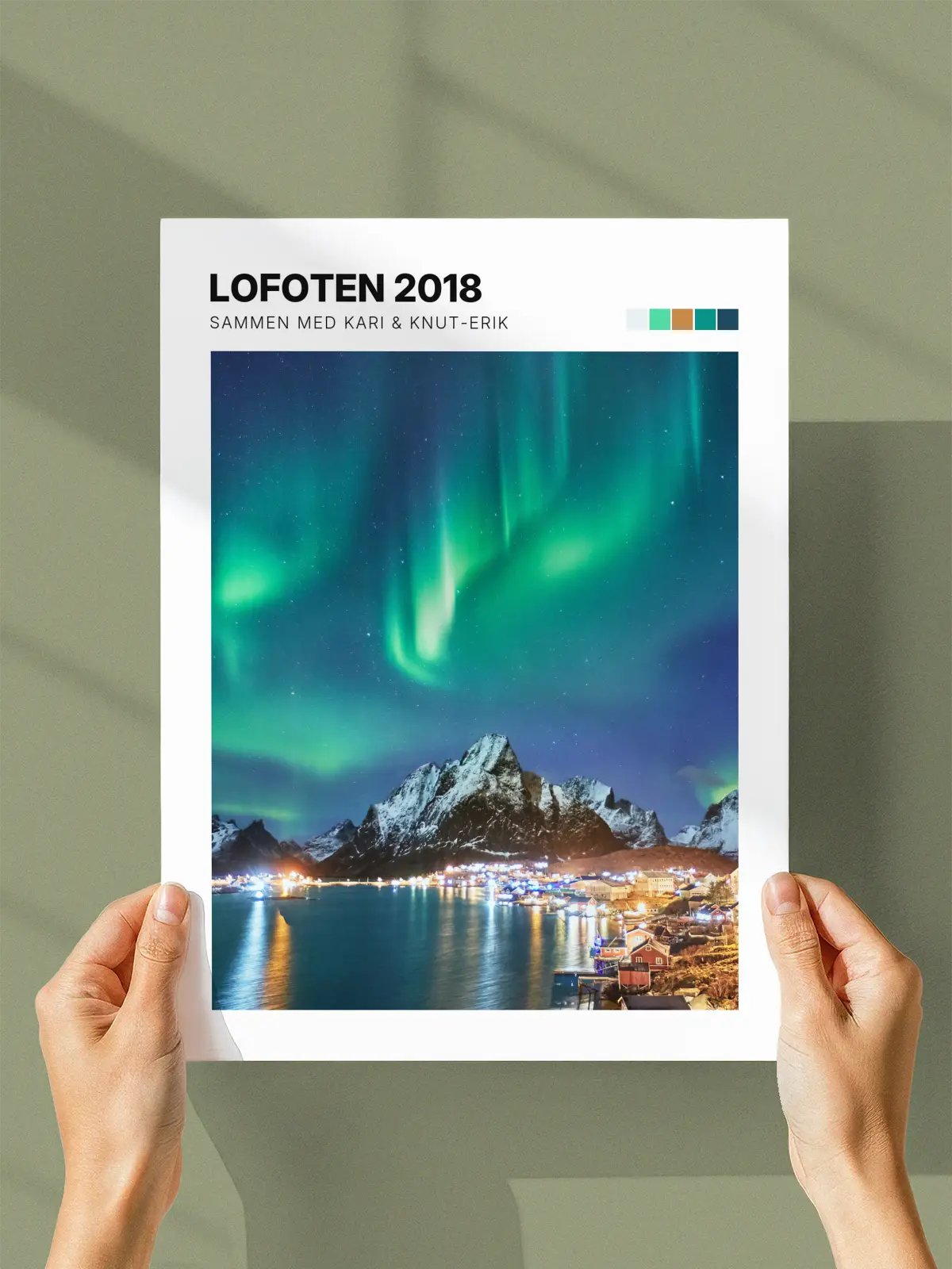 Personlig naturplakat med eget bilde og tekst