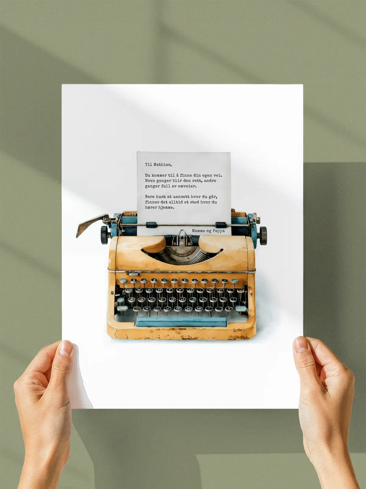 Personlig brevplakat – Skrivemaskin