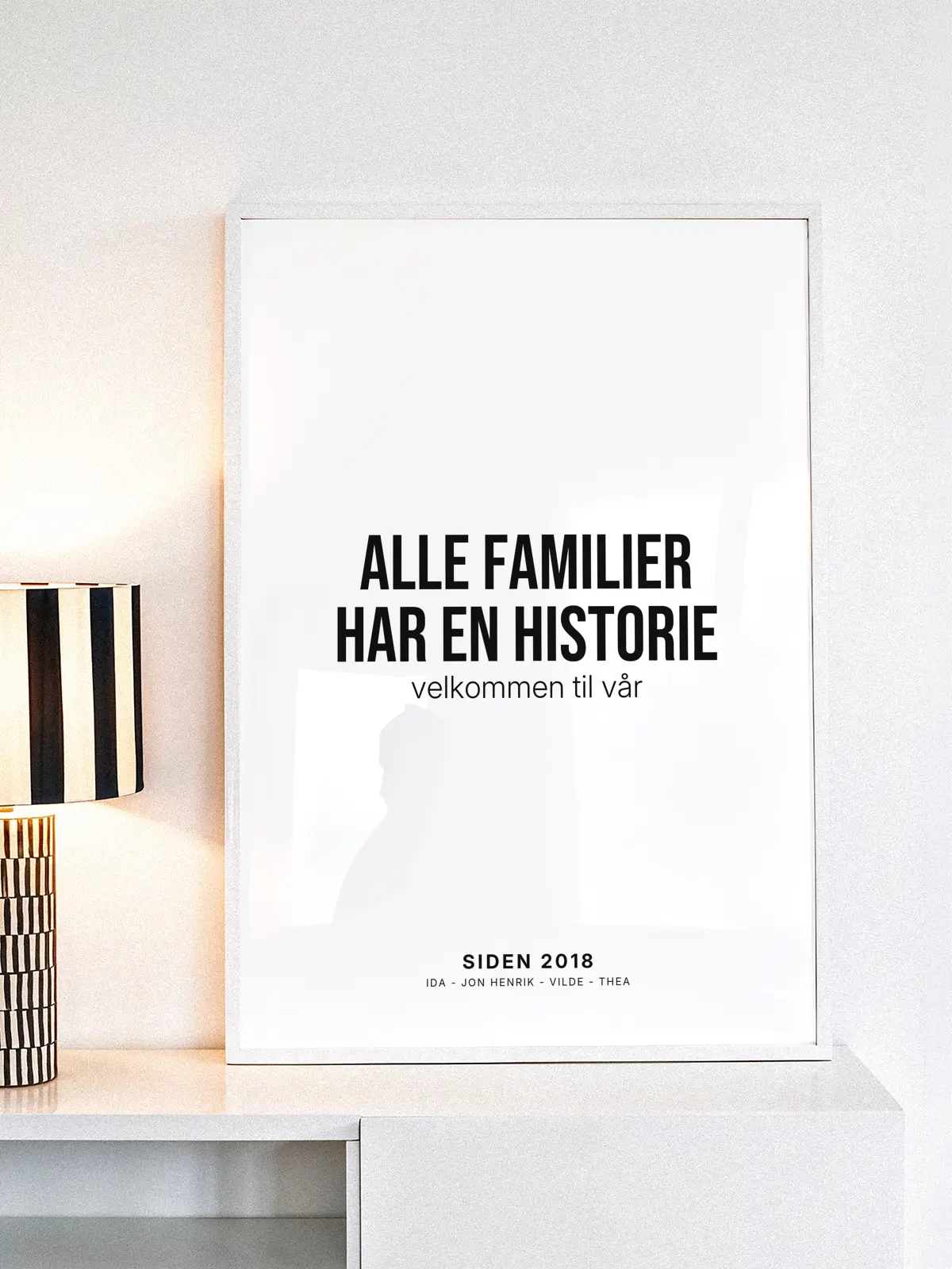 Alle familier har en historie – Personlig familieplakat