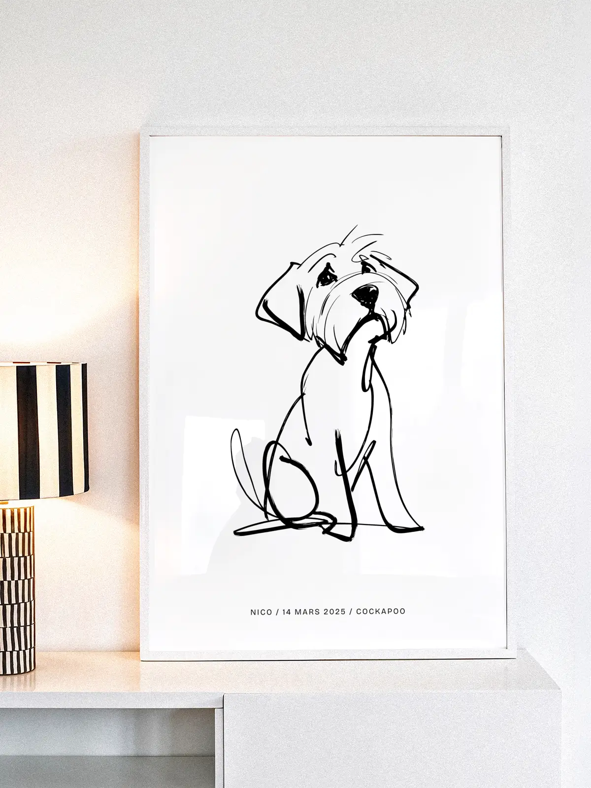 Cockapoo plakat – Med navn og dato