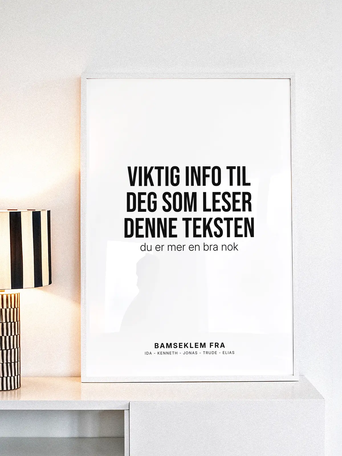 Du er mer enn bra nok – Personlig plakat