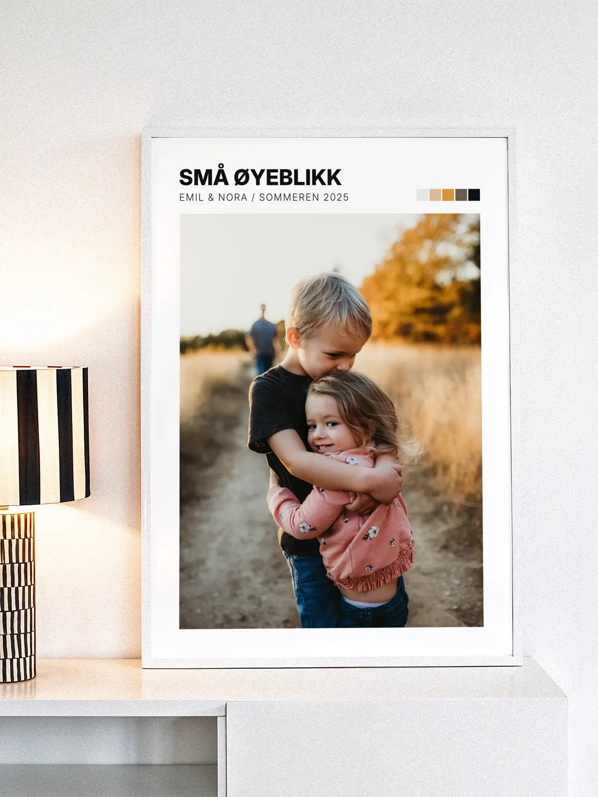 Familieplakat med eget bilde