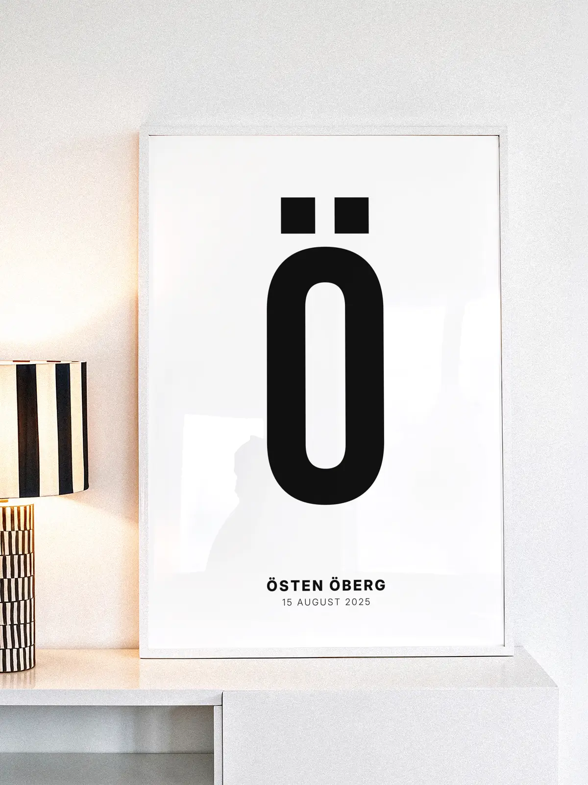 Ö – Personlig bokstavplakat med egen tekst