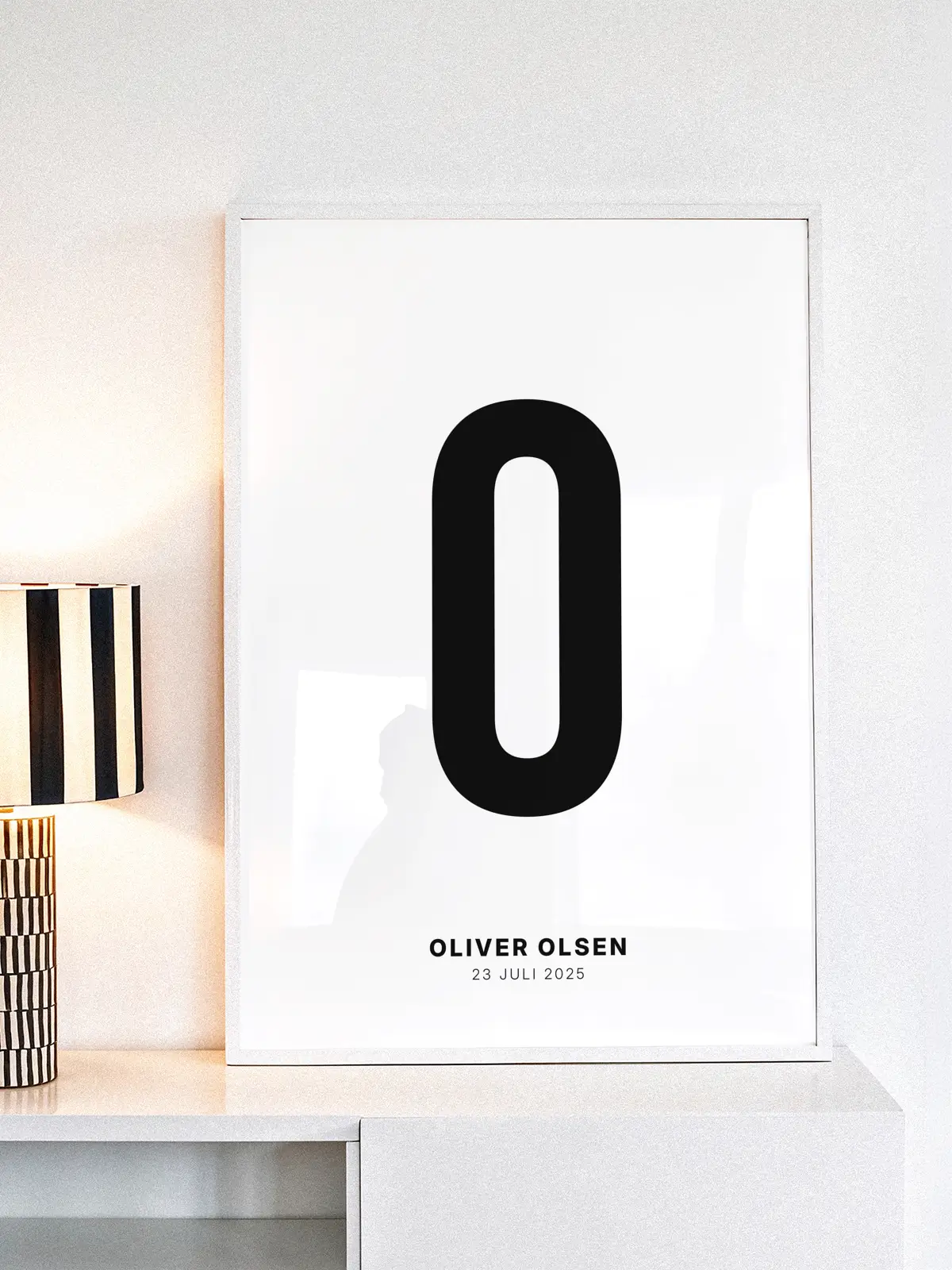 O – Personlig bokstavplakat med egen tekst