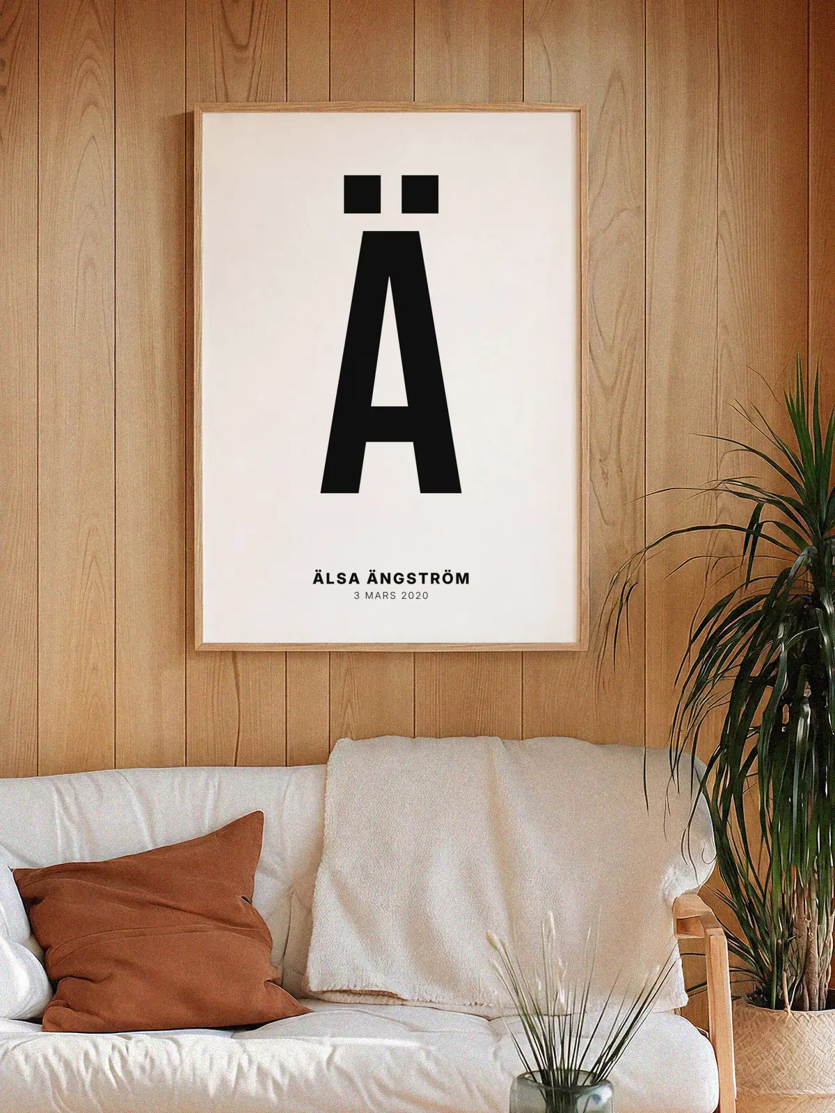 Ä – Personlig bokstavplakat med egen tekst