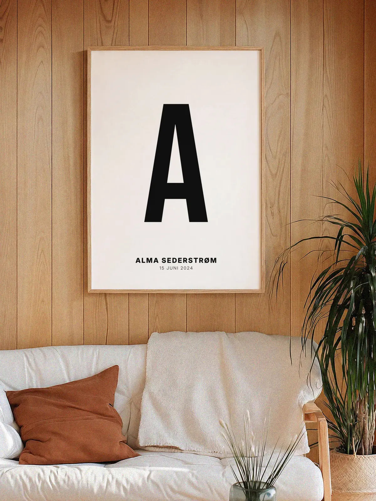 A – Personlig bokstavplakat med egen tekst
