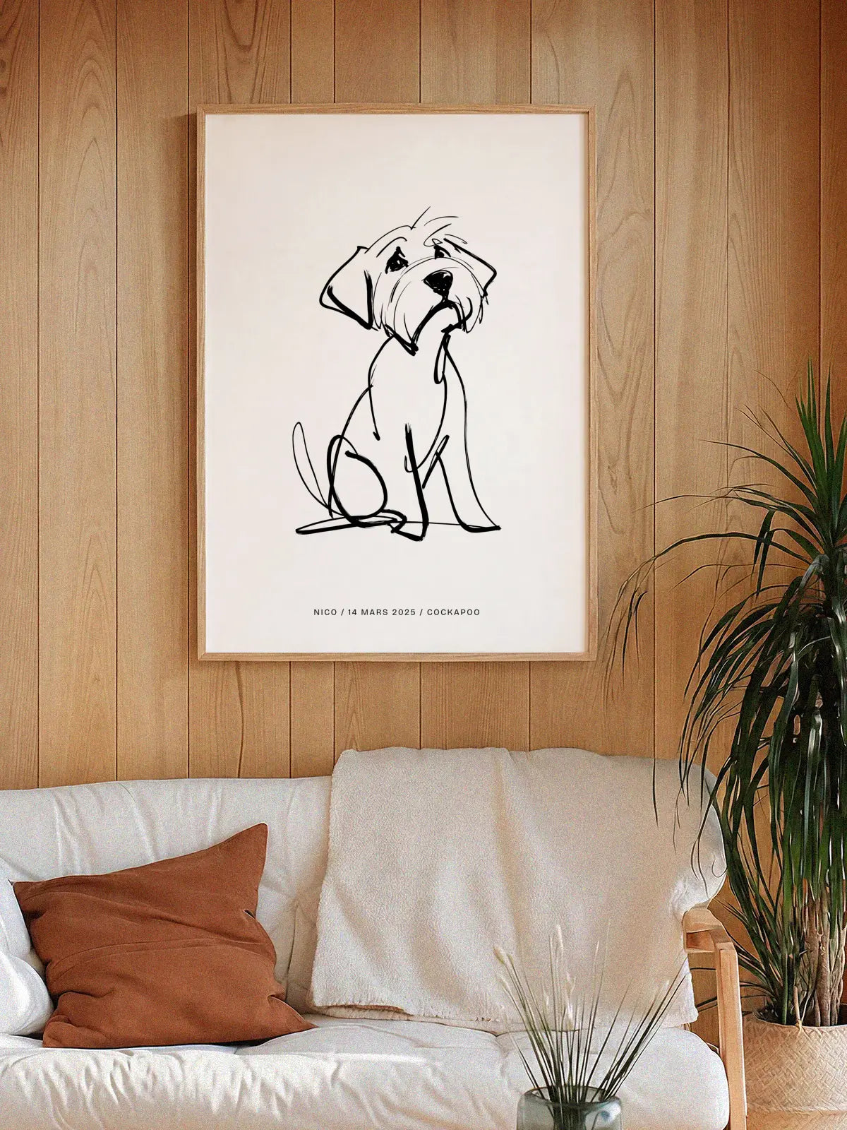 Cockapoo plakat – Med navn og dato