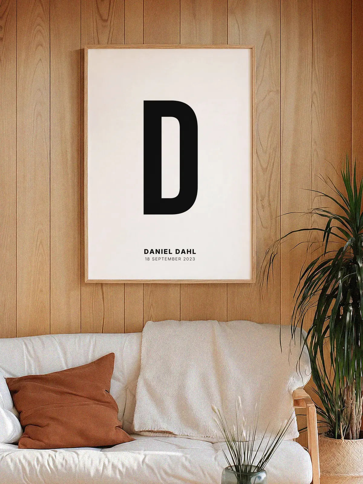 D – Personlig bokstavplakat med egen tekst