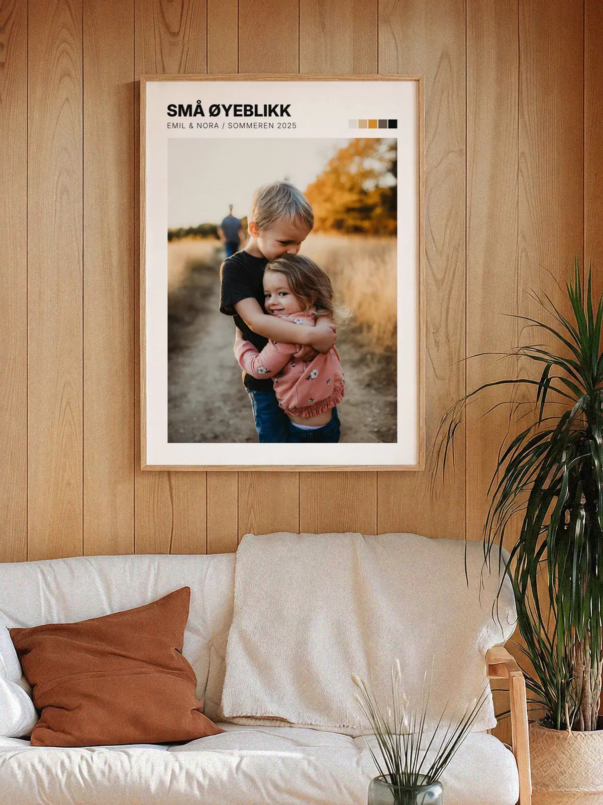 Familieplakat med eget bilde