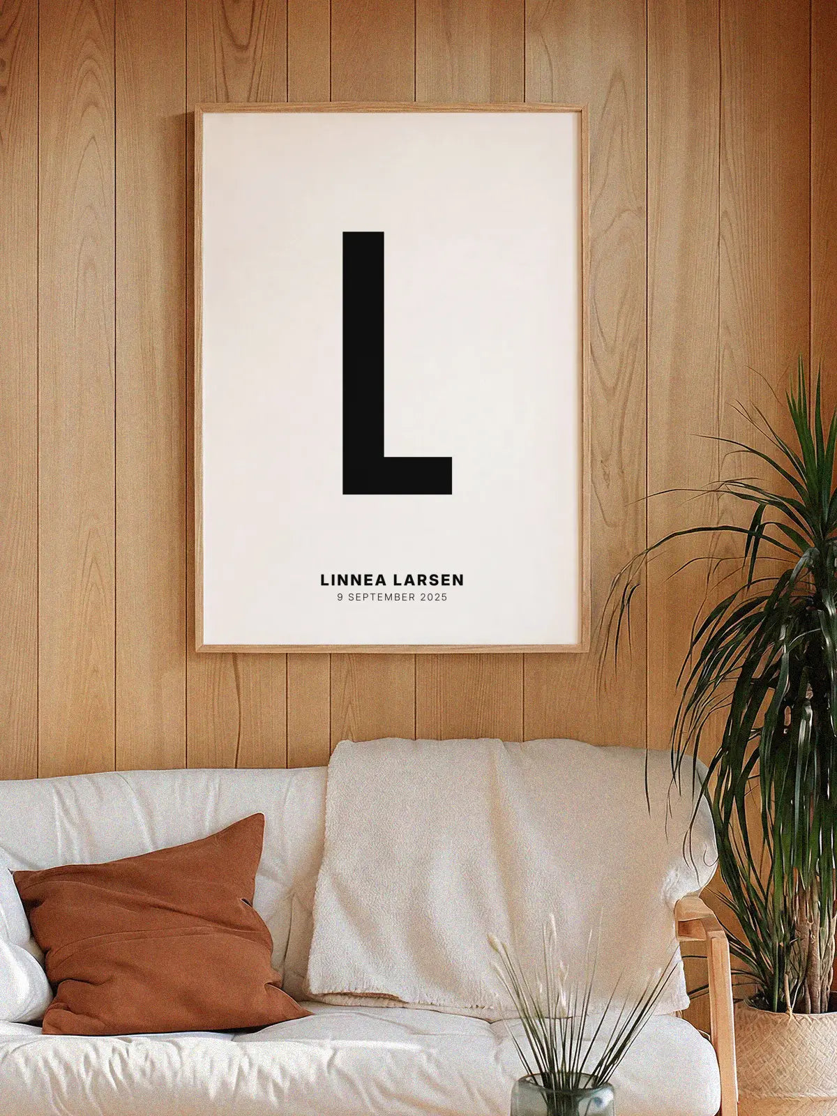 L – Personlig bokstavplakat med egen tekst