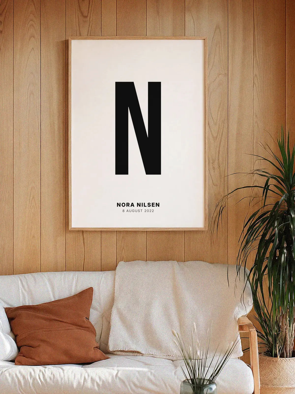 N – Personlig bokstavplakat med egen tekst