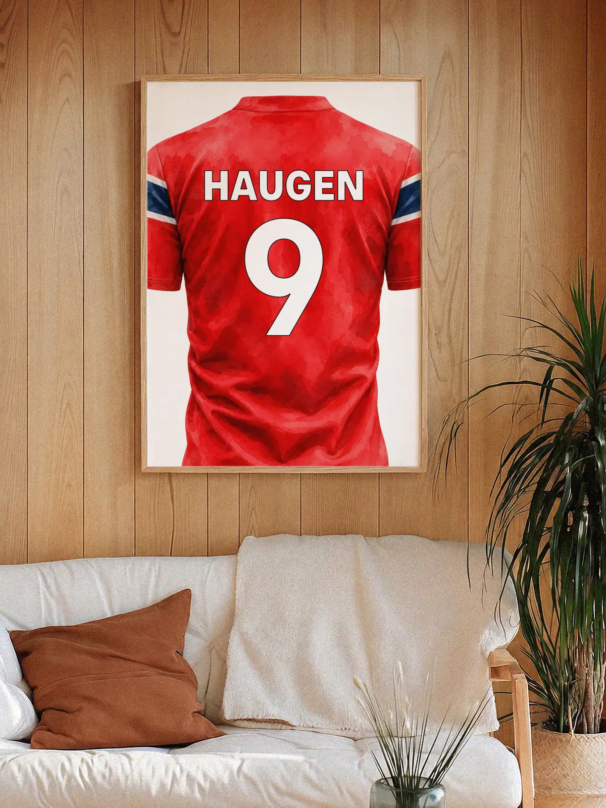 Norge fotballplakat – Med navn og nummer