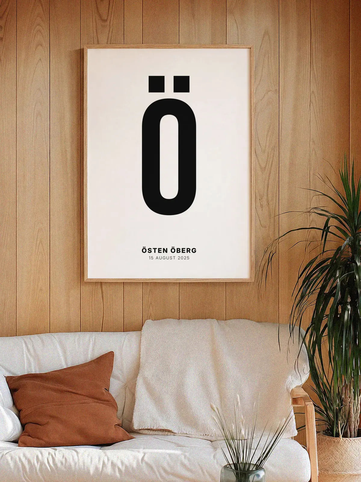 Ö – Personlig bokstavplakat med egen tekst