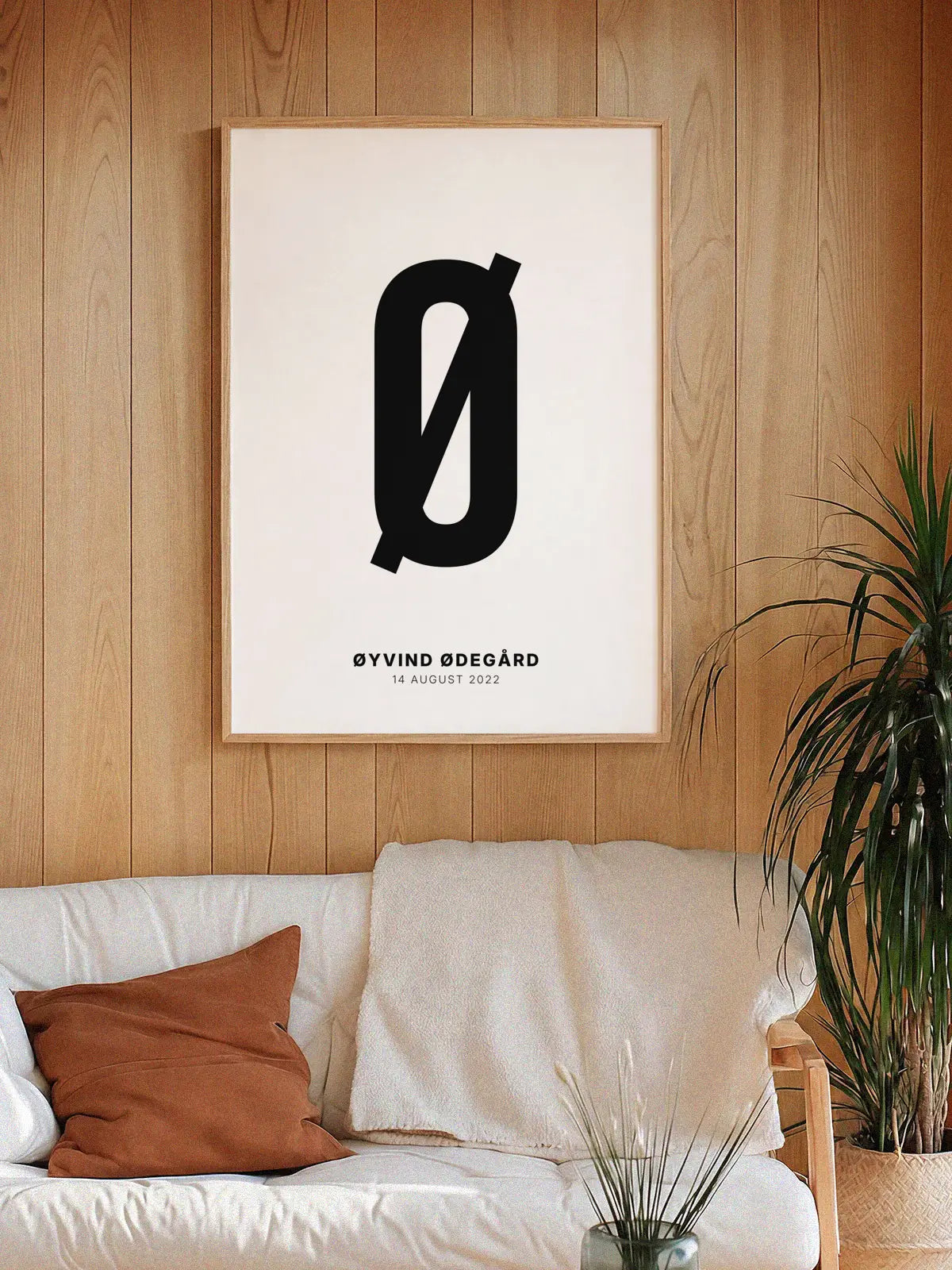 Ø – Personlig bokstavplakat med egen tekst