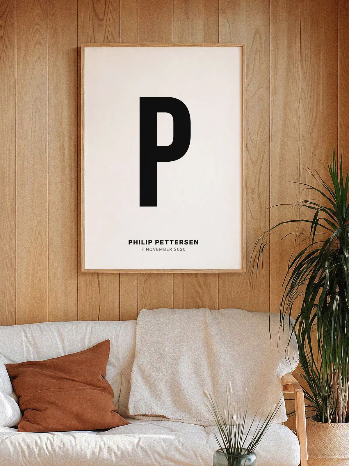 P – Personlig bokstavplakat med egen tekst