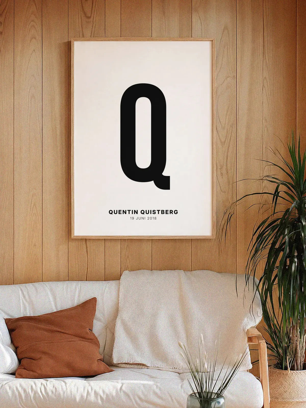 Q – Personlig bokstavplakat med egen tekst