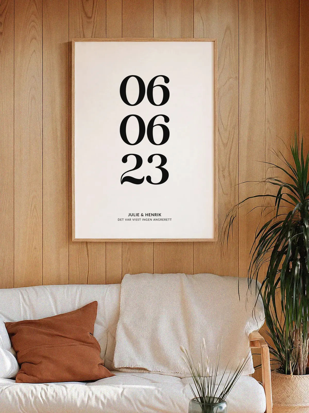 Vår dato – Personlig plakat med dato og navn