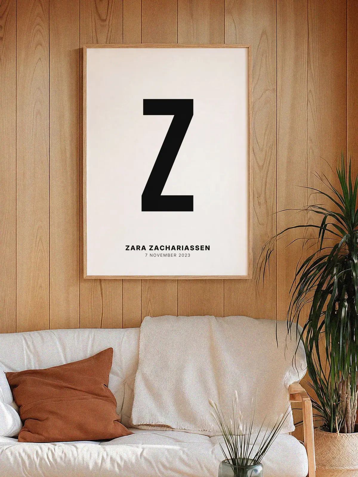 Z – Personlig bokstavplakat med egen tekst